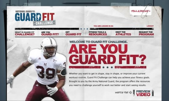 Agency CHIEF - US Army National Guard GUARD FIT CHALLENGE WordPress
              website prototype